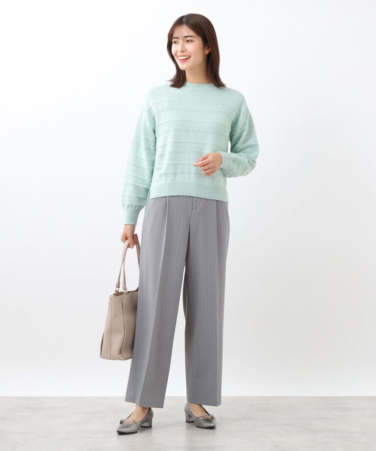 Reflect「【春SALE/洗える】裏起毛2WAYストレッチワイドパンツ」|その他|