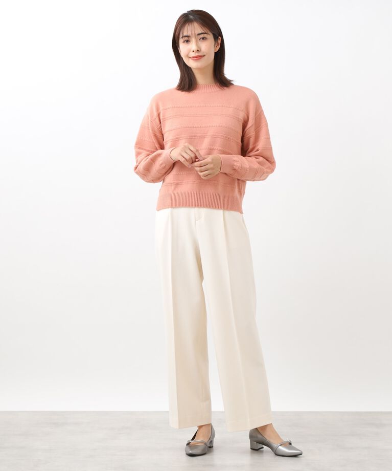 Reflect「【春SALE/洗える】裏起毛2WAYストレッチワイドパンツ」|その他|