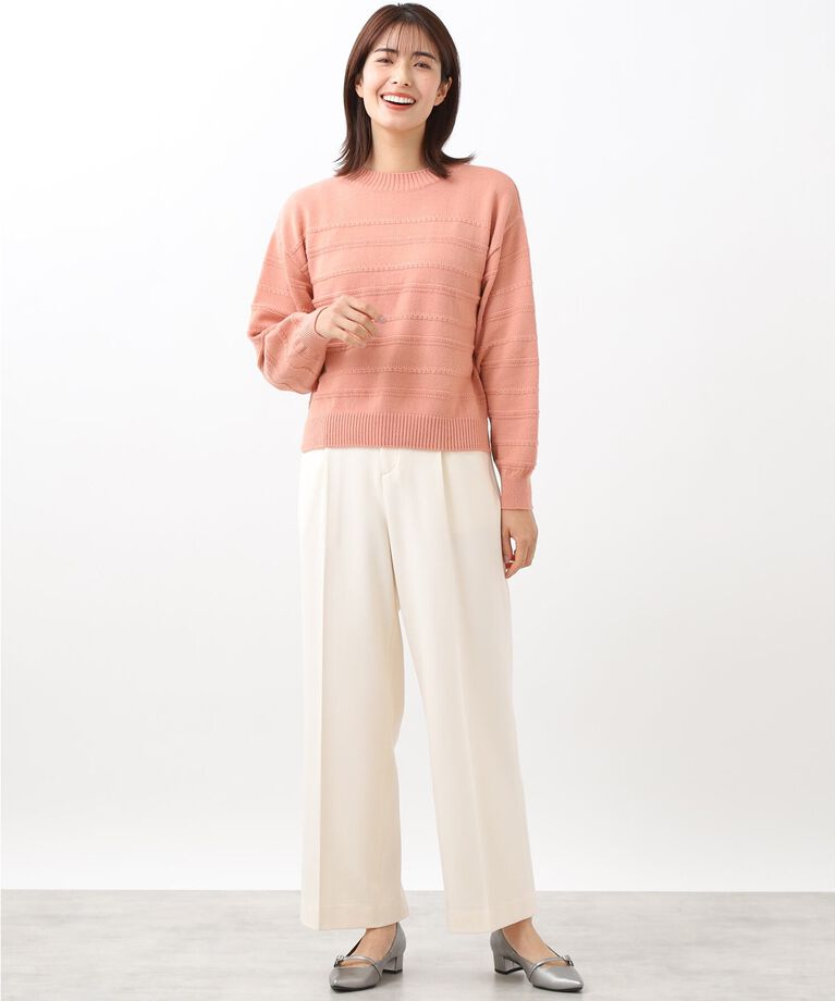 Reflect「【春SALE/洗える】裏起毛2WAYストレッチワイドパンツ」|その他|