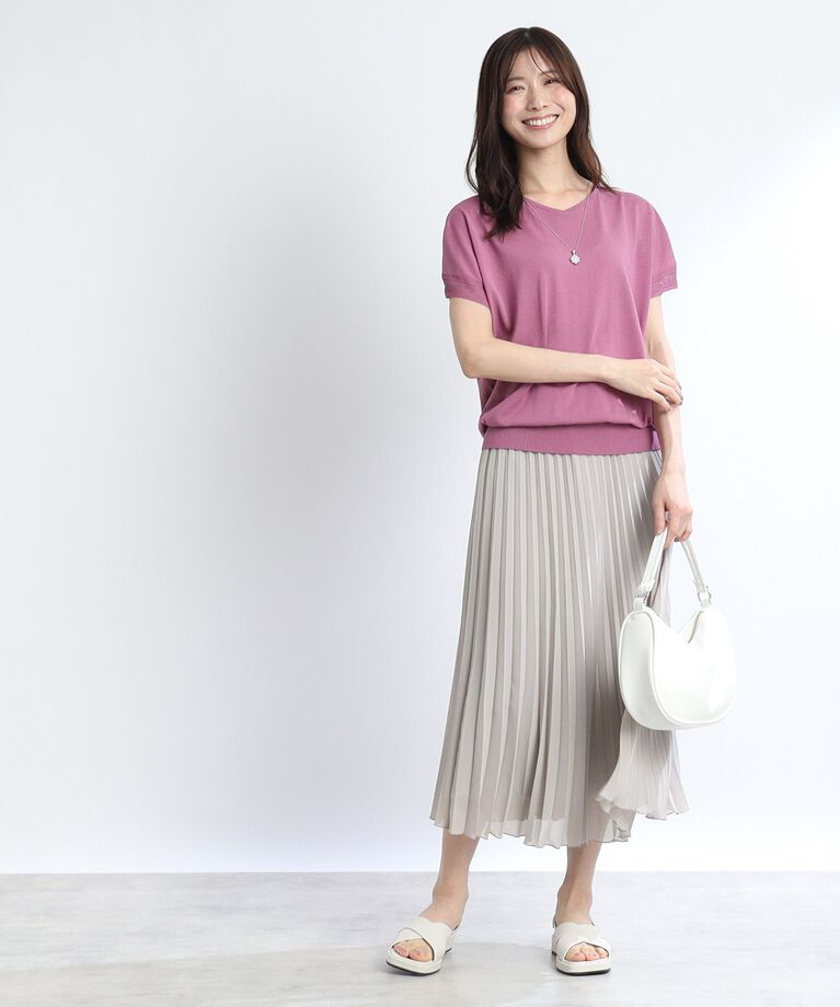 Reflect「【SALE／体型カバー／WEB限定カラーあり／手洗い可能】涼しげドライタッチプリーツスカート」|スカート|