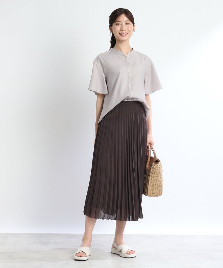 Reflect「【SALE／体型カバー／WEB限定カラーあり／手洗い可能】涼しげドライタッチプリーツスカート」|スカート|