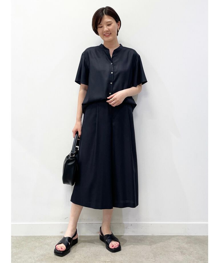 Reflect「【SALE／接触冷感／マシンウォッシュ可／セットアップ可能】リラクシーフレアスリーブブラウス」|シャツ・ブラウス|