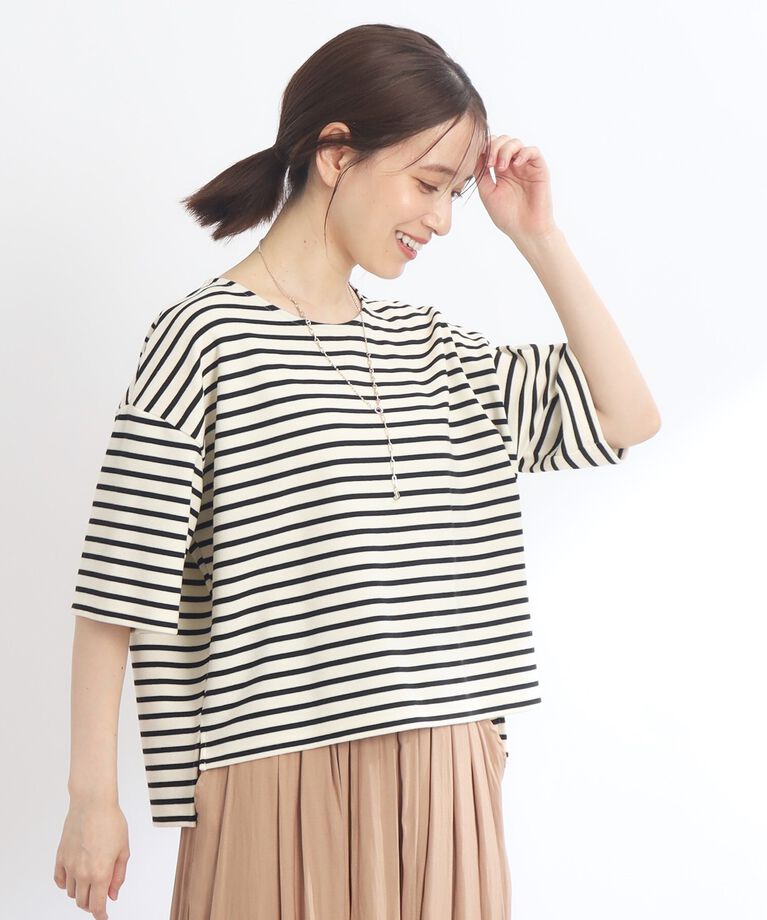 Reflect「【E‐QUALITY／手洗い可／セットアイテム】ボーダープルオーバー＋タンクトップワンピース」|ワンピース|