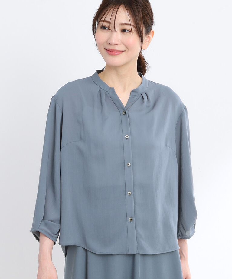 Reflect「【接触冷感／マシンウォッシュ可／セットアップ可】スリーブディティールブラウス」|シャツ・ブラウス|