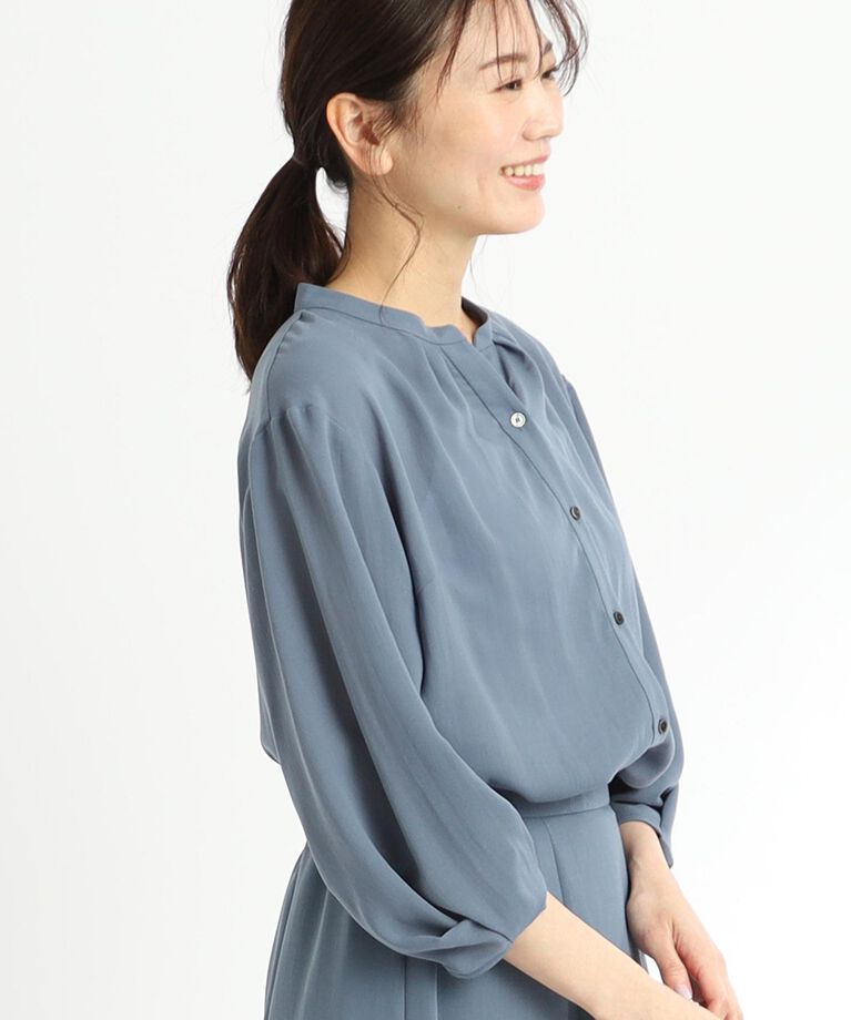 Reflect「【接触冷感／マシンウォッシュ可／セットアップ可】スリーブディティールブラウス」|シャツ・ブラウス|