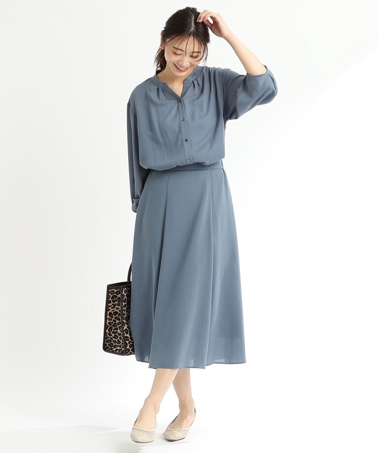 Reflect「【接触冷感／マシンウォッシュ可／セットアップ可】スリーブディティールブラウス」|シャツ・ブラウス|