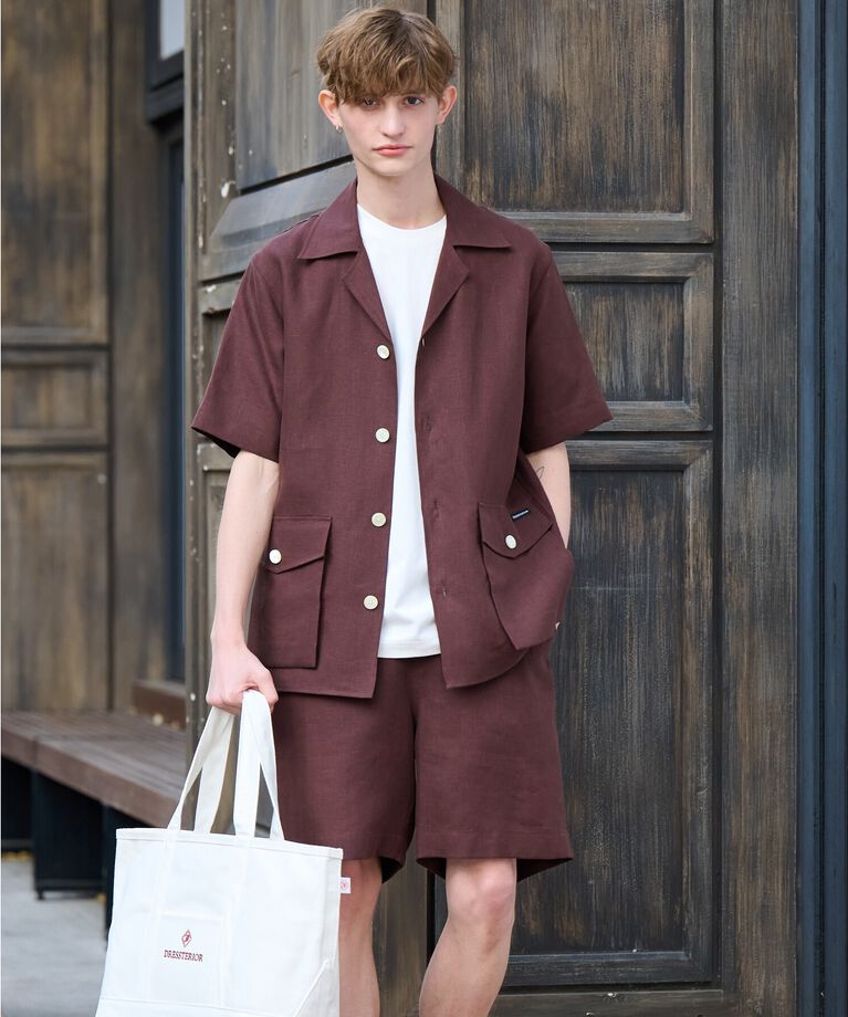 DRESSTERIOR「【Safari5月号掲載】【セットアップ可】オープンカラープエルトリコシャツ」|シャツ・ブラウス|