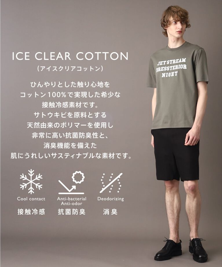 DRESSTERIOR「【接触冷感／抗菌防臭／消臭】ICE CLEAR COTTON ロゴTシャツ」|Tシャツ・カットソー|