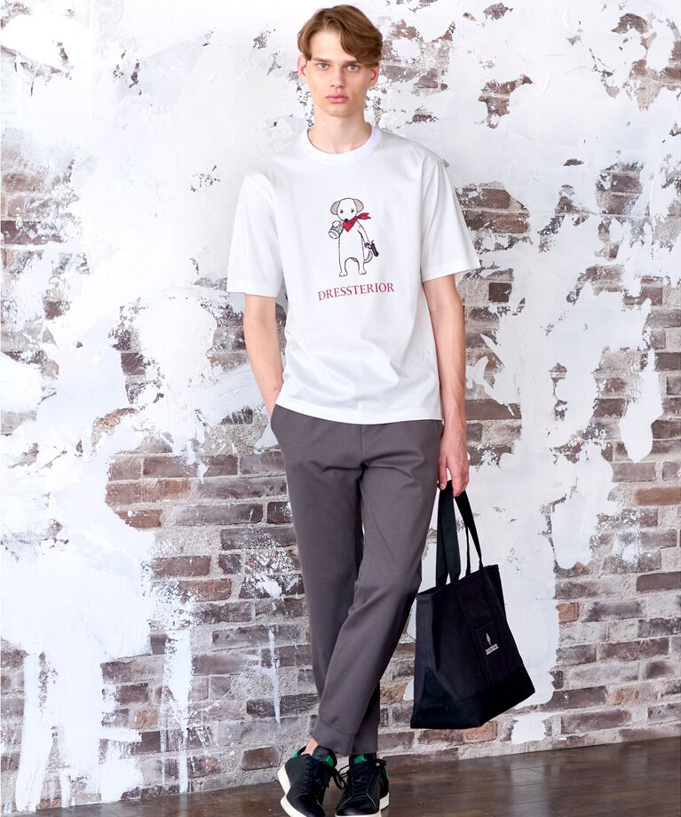 DRESSTERIOR「【接触冷感／抗菌防臭／消臭】ICE CLEAR COTTON DRINKER DOG Tシャツ」|Tシャツ・カットソー|