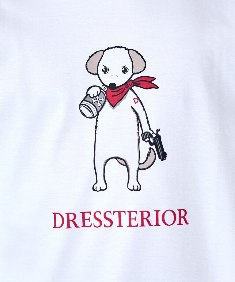 DRESSTERIOR「【接触冷感／抗菌防臭／消臭】ICE CLEAR COTTON DRINKER DOG Tシャツ」|Tシャツ・カットソー|