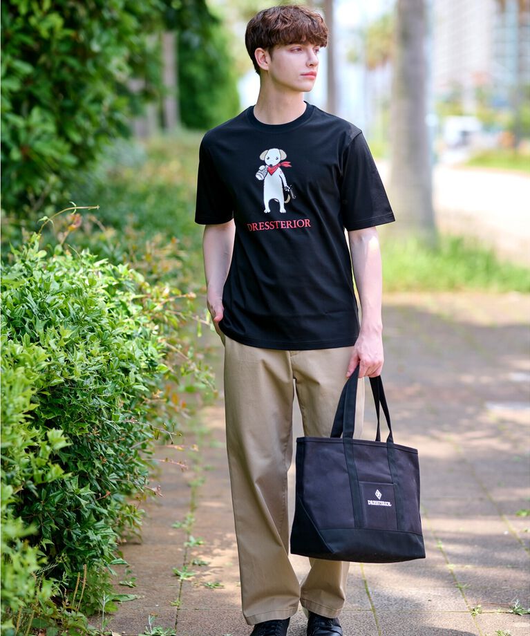 DRESSTERIOR「【接触冷感／抗菌防臭／消臭】ICE CLEAR COTTON DRINKER DOG Tシャツ」|Tシャツ・カットソー|