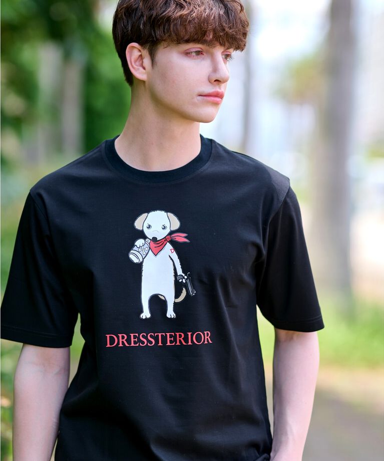 DRESSTERIOR「【接触冷感／抗菌防臭／消臭】ICE CLEAR COTTON DRINKER DOG Tシャツ」|Tシャツ・カットソー|
