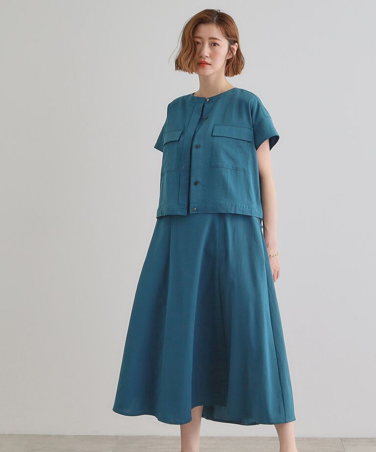 grove「【品よく着こなす、大人のワークスタイル】ワークジャケット×ワンピースセット」|ワンピース|