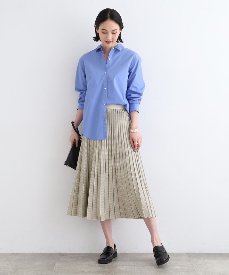 INDIVI「【洗える／SETUP可能】ジャカードニットプリーツスカート」|スカート|