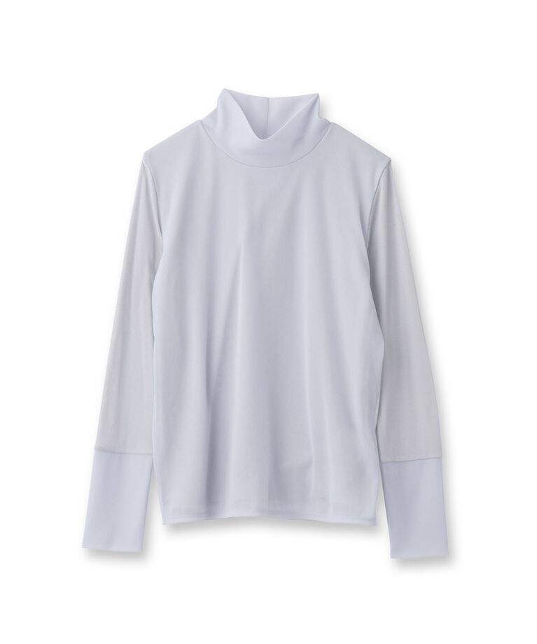 INDIVI「【日本製】シフォンジャージハイネックトップス」|Tシャツ・カットソー|