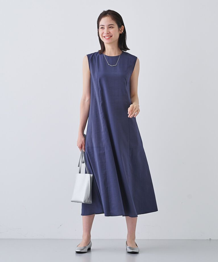 INDIVI「【通気性◎撥水／接触冷感／UVケア】フレアワンピース」|ワンピース|