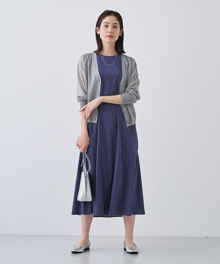 INDIVI「【通気性◎撥水／接触冷感／UVケア】フレアワンピース」|ワンピース|