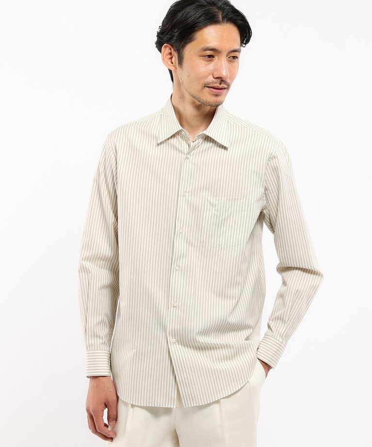 TAKEO KIKUCHI「【THE FLAGSHIP】コットンシルク ストライプ シャツ」|シャツ・ブラウス|