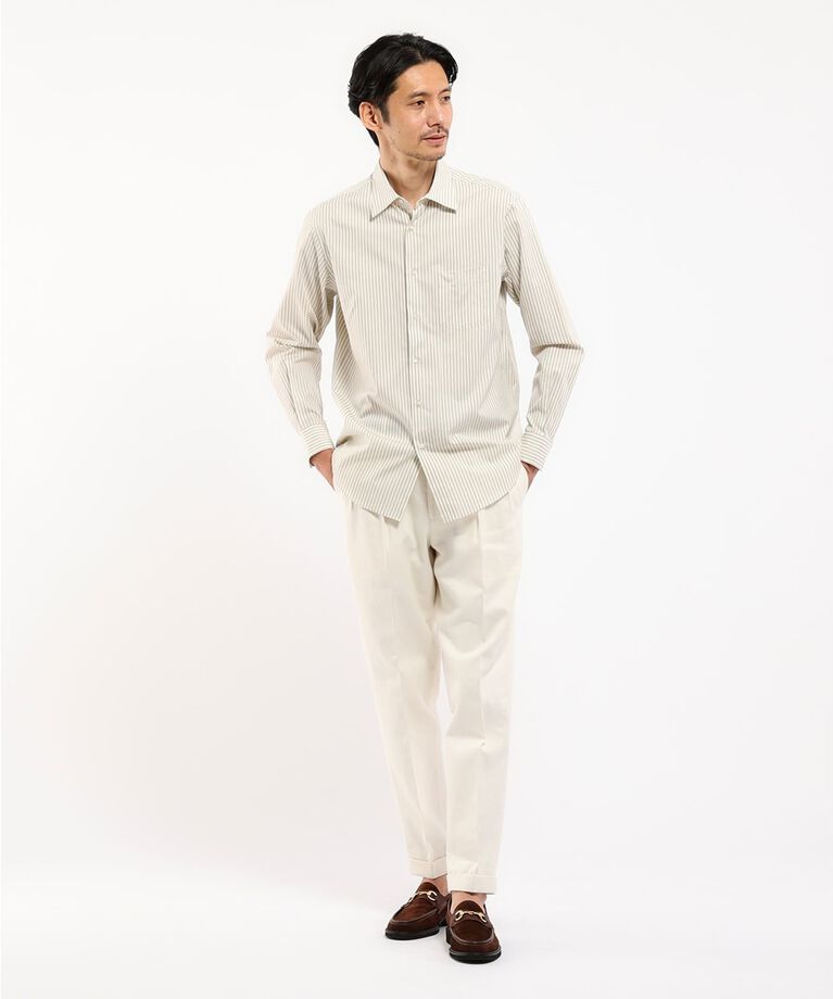 TAKEO KIKUCHI「【THE FLAGSHIP】コットンシルク ストライプ シャツ」|シャツ・ブラウス|