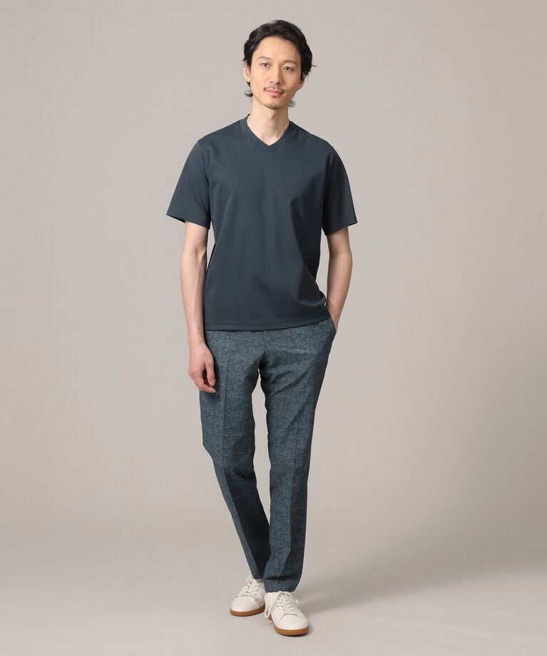 TAKEO KIKUCHI「【抗菌防臭】ジャケットインナー 半袖 Vカットソー」|Tシャツ・カットソー|