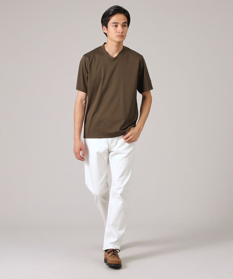 TAKEO KIKUCHI「【抗菌防臭】ジャケットインナー 半袖 Vカットソー」|Tシャツ・カットソー|