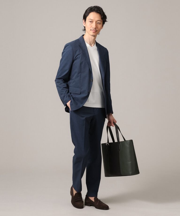 TAKEO KIKUCHI「【抗菌防臭】ジャケットインナー 半袖 Vカットソー」|Tシャツ・カットソー|