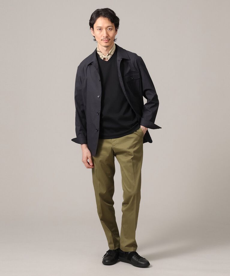 TAKEO KIKUCHI「【抗菌防臭】ジャケットインナー 半袖 Vカットソー」|Tシャツ・カットソー|