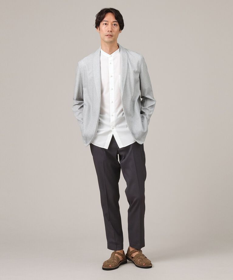 TAKEO KIKUCHI「コットン セルロース バンドカラー 半袖シャツ」|シャツ・ブラウス|
