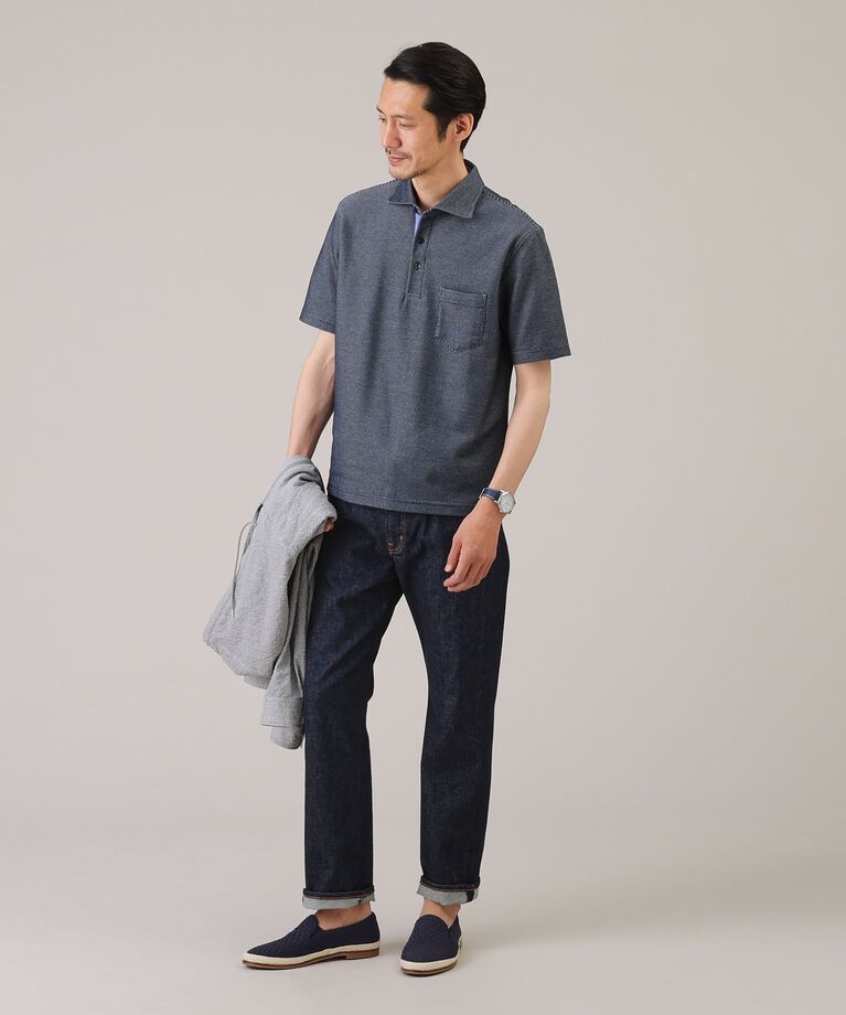 TAKEO KIKUCHI「【抗菌防臭／5サイズ展開】ハニカムメランジ ポロシャツ」|ポロシャツ|