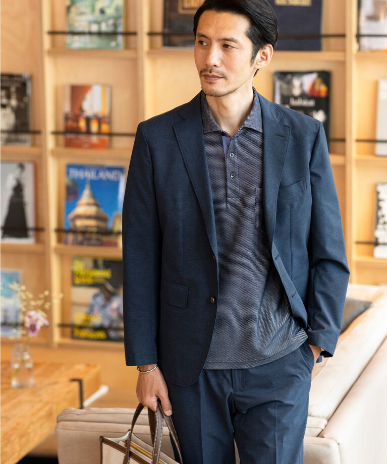 TAKEO KIKUCHI「【抗菌防臭／5サイズ展開】ハニカムメランジ ポロシャツ」|ポロシャツ|