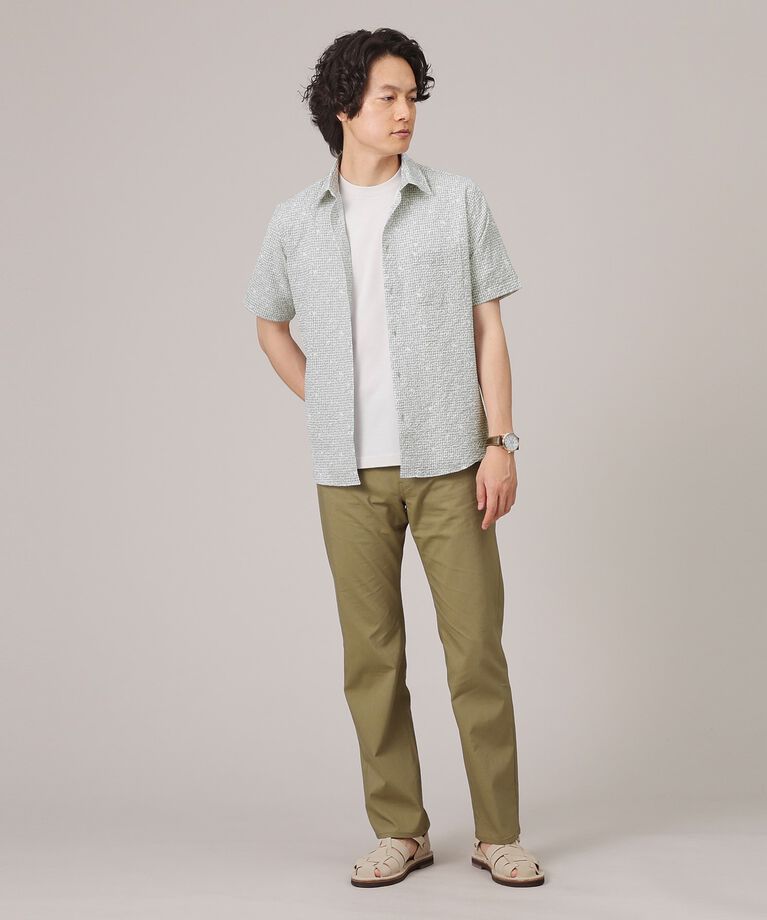 TAKEO KIKUCHI「【無地・チェック・ボタニカル柄】リップル シャツ」|シャツ・ブラウス|