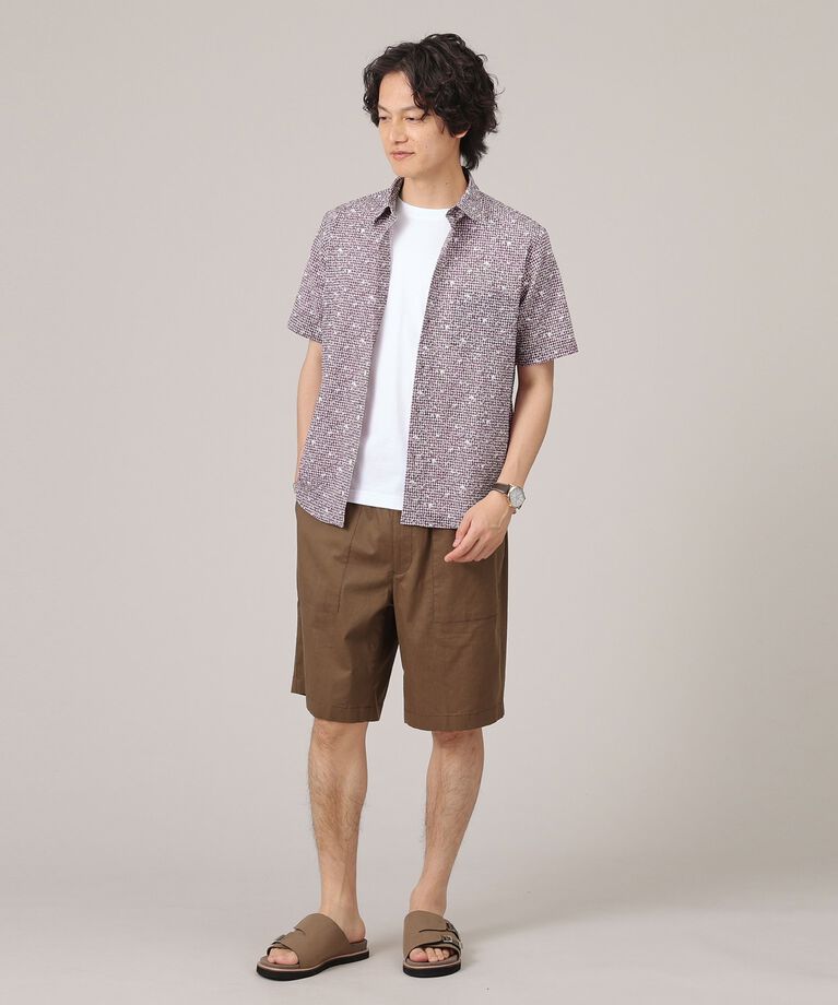 TAKEO KIKUCHI「【無地・チェック・ボタニカル柄】リップル シャツ」|シャツ・ブラウス|