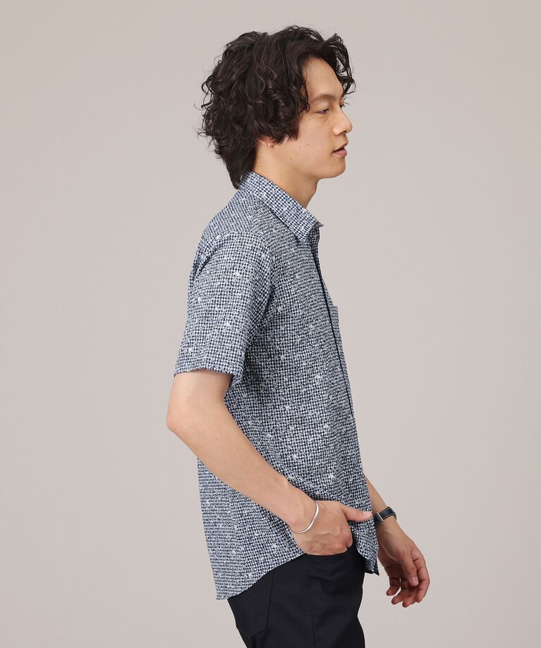 TAKEO KIKUCHI「【無地・チェック・ボタニカル柄】リップル シャツ」|シャツ・ブラウス|