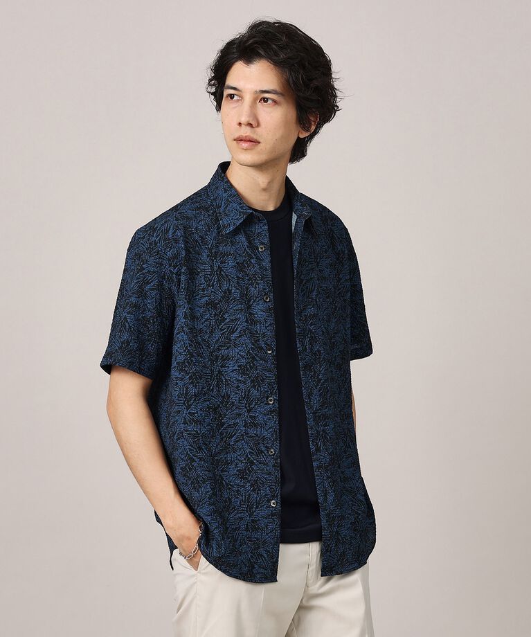 TAKEO KIKUCHI「【無地・チェック・ボタニカル柄】リップル シャツ」|シャツ・ブラウス|