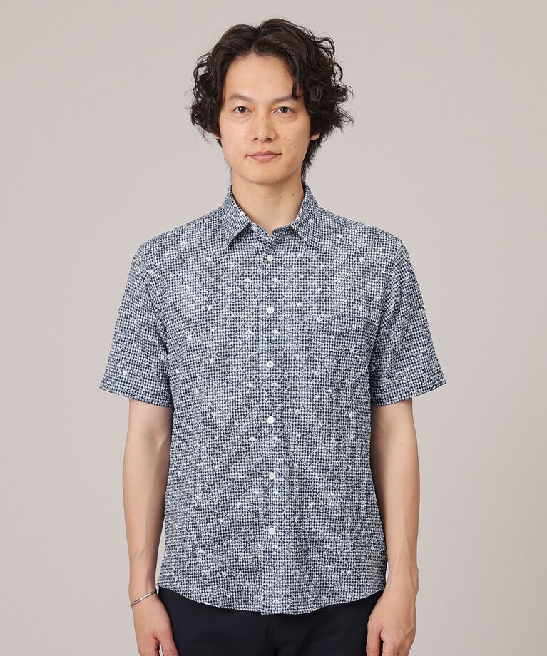 TAKEO KIKUCHI「【無地・チェック・ボタニカル柄】リップル シャツ」|シャツ・ブラウス|