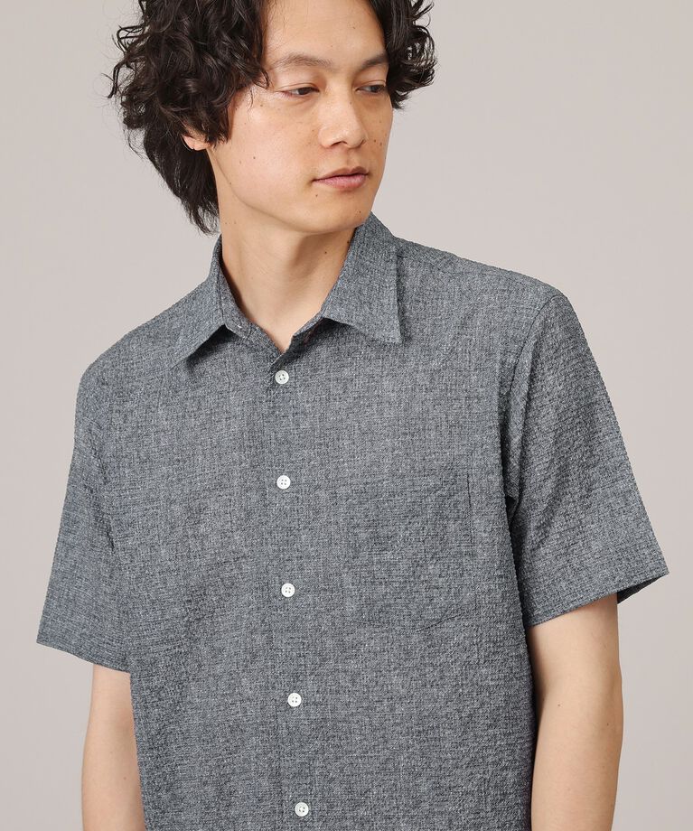 TAKEO KIKUCHI「【無地・チェック・ボタニカル柄】リップル シャツ」|シャツ・ブラウス|