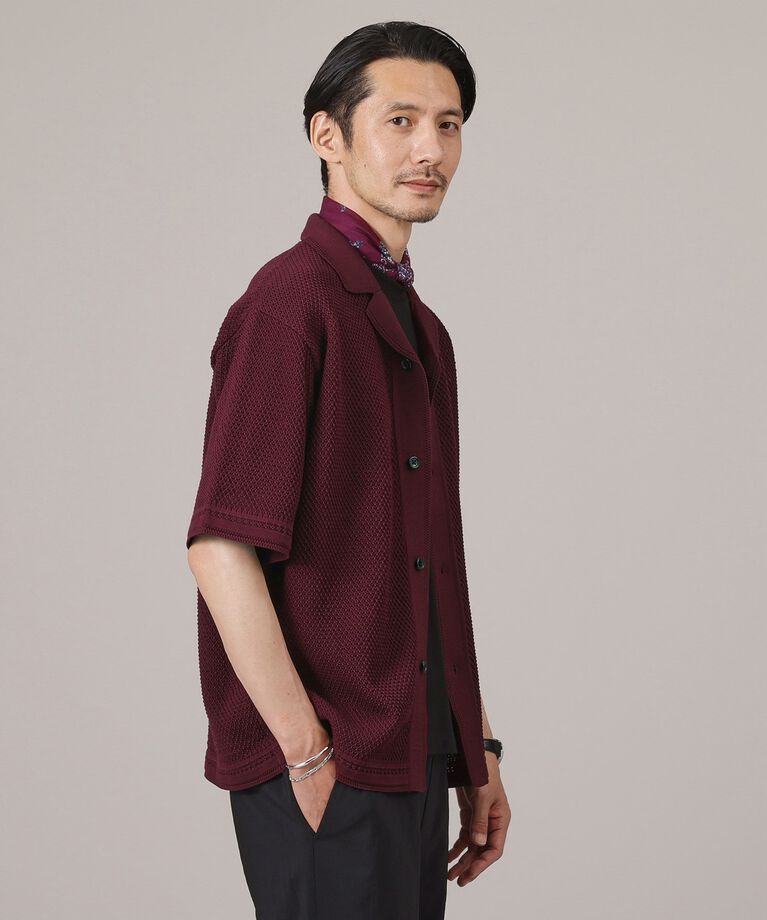 TAKEO KIKUCHI「【夏の軽羽織】スポンディッシュ サマーニットシャツ」|シャツ・ブラウス|