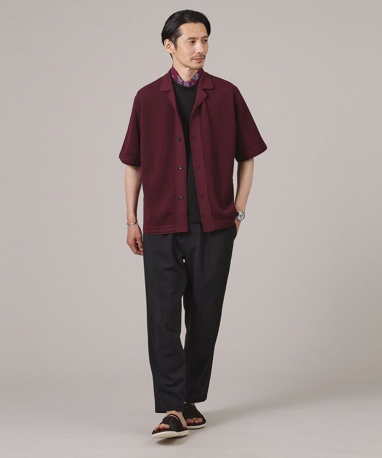 TAKEO KIKUCHI「【夏の軽羽織】スポンディッシュ サマーニットシャツ」|シャツ・ブラウス|