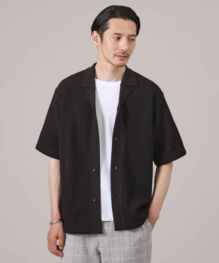 TAKEO KIKUCHI「【夏の軽羽織】スポンディッシュ サマーニットシャツ」|シャツ・ブラウス|
