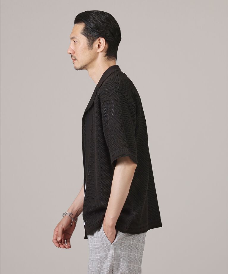 TAKEO KIKUCHI「【夏の軽羽織】スポンディッシュ サマーニットシャツ」|シャツ・ブラウス|