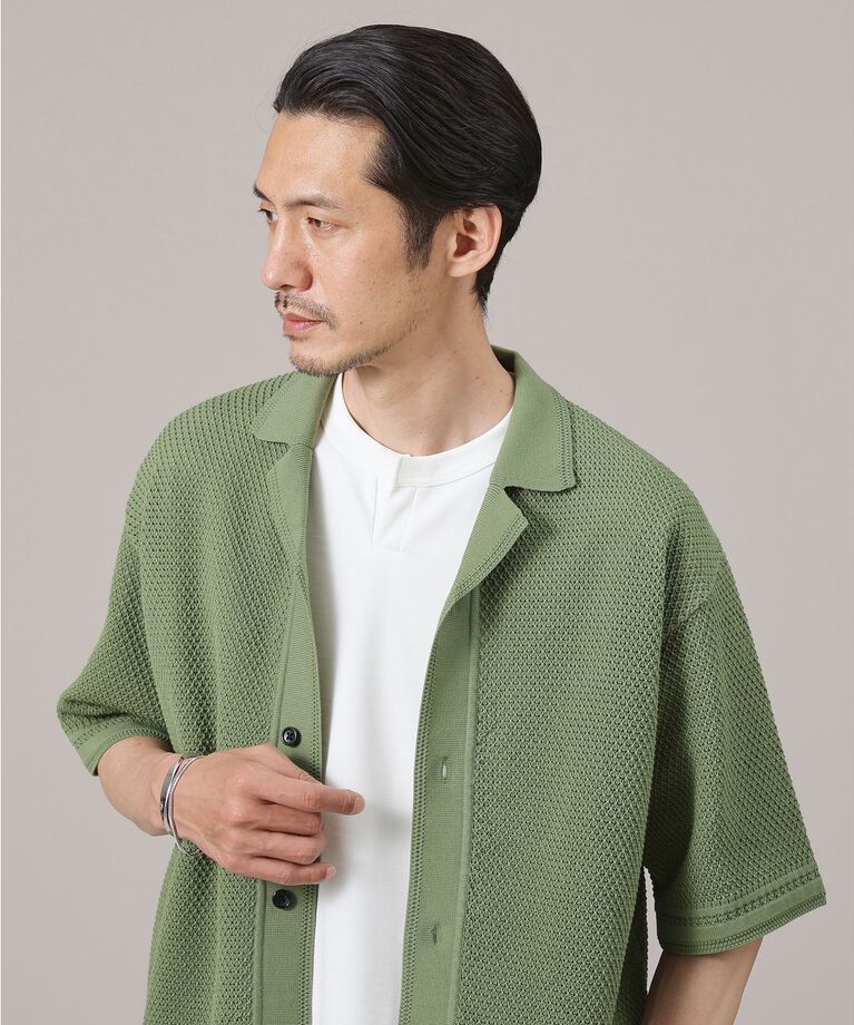 TAKEO KIKUCHI「【夏の軽羽織】スポンディッシュ サマーニットシャツ」|シャツ・ブラウス|