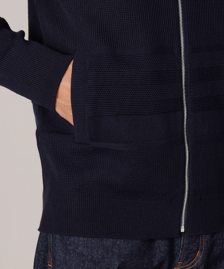 TAKEO KIKUCHI「【Made in JAPAN】スタンドカラー ジップアップ ニット」|ニット・セーター|