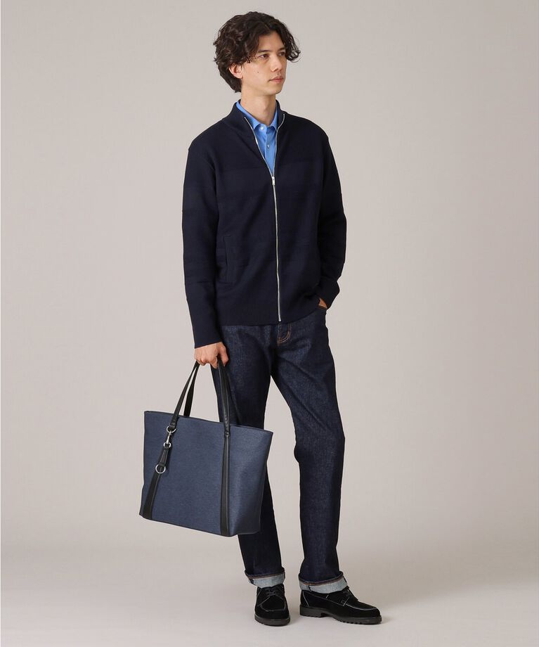TAKEO KIKUCHI「【Made in JAPAN】スタンドカラー ジップアップ ニット」|ニット・セーター|