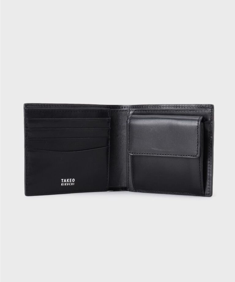 TAKEO KIKUCHI「オイルスムースレザー 2つ折り財布」|財布|