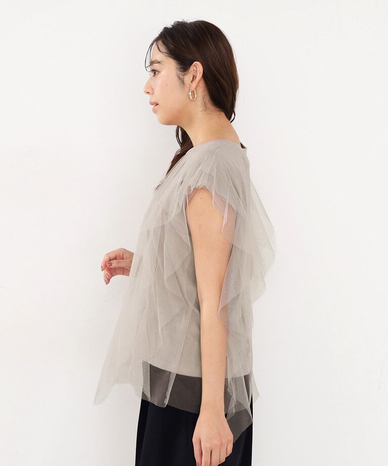 index「チュールレイヤードフレンチトップス【洗濯機洗い可】」|Tシャツ・カットソー|