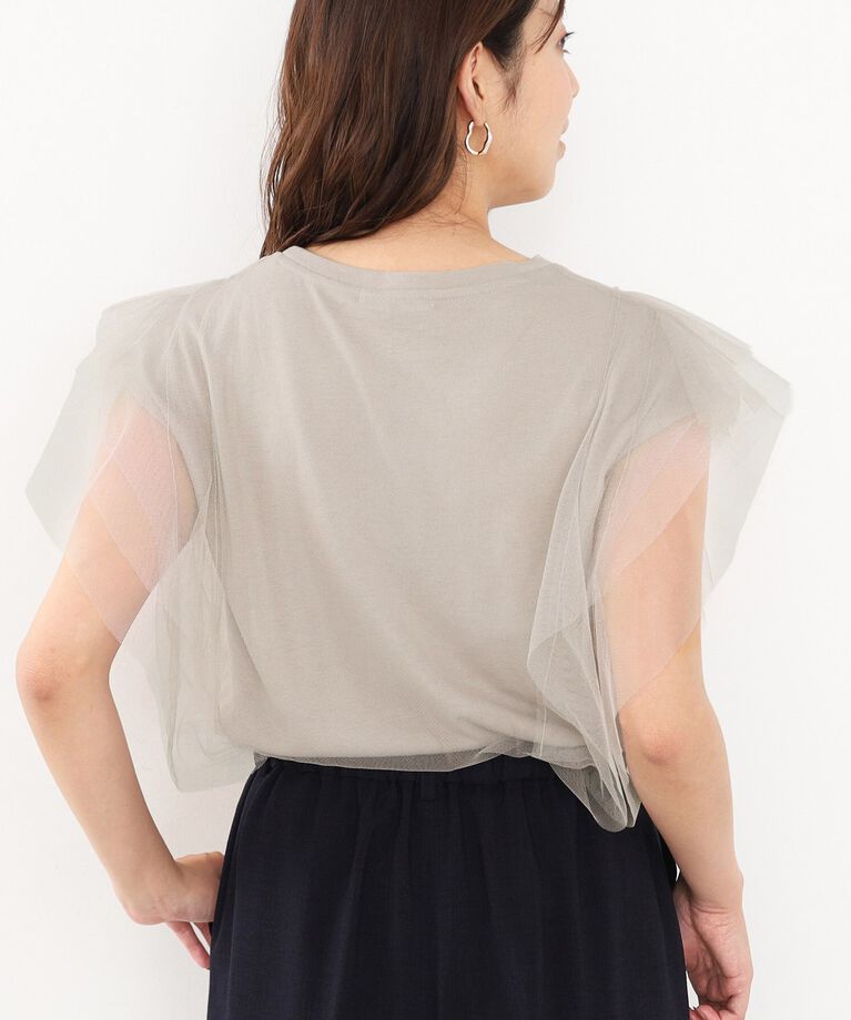 index「チュールレイヤードフレンチトップス【洗濯機洗い可】」|Tシャツ・カットソー|