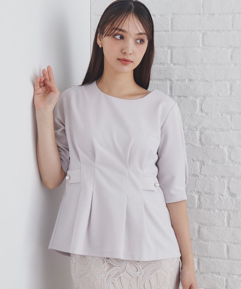 index「ミラノタブ ペプラムトップス【洗濯機可】」|Tシャツ・カットソー|