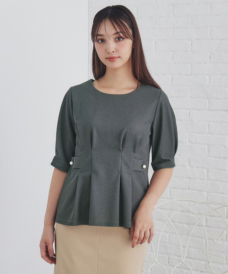 index「ミラノタブ ペプラムトップス【洗濯機可】」|Tシャツ・カットソー|