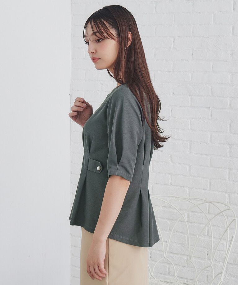 index「ミラノタブ ペプラムトップス【洗濯機可】」|Tシャツ・カットソー|