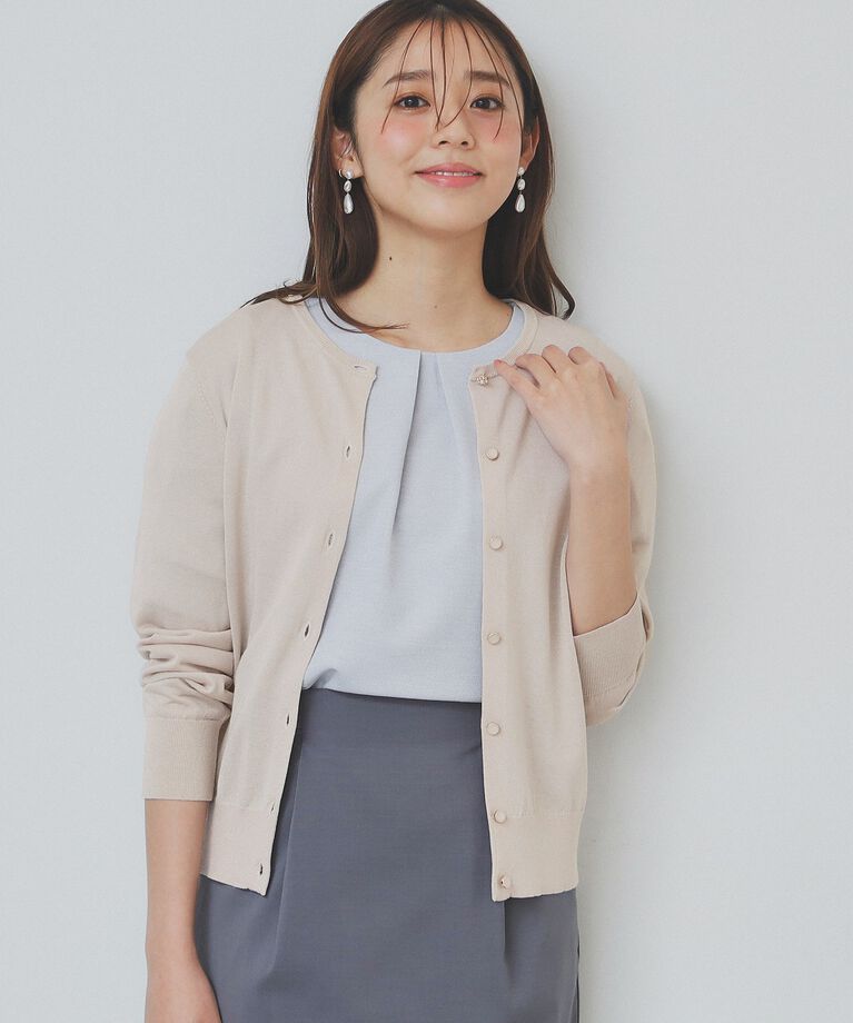 index「《7color/XS-LLsize》ビジューボタンニットカーディガン【洗濯機洗い可/抗ピル/接触冷感」|カーディガン|